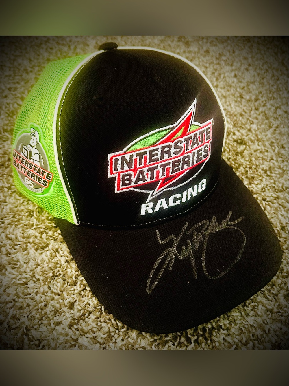 Kyle Busch Autographed Interstate Batteries Race Cap 65th anniversary edition